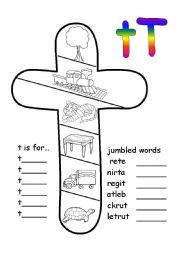 English Worksheet: t  words