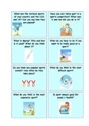 English Worksheet: Conversation Card (part 1)