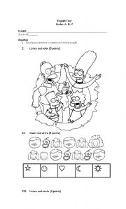 English worksheet: Simpson Family