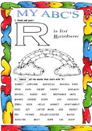 English Worksheet: My ABCs ( R )