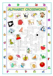 English Worksheet: Alphabet crossword