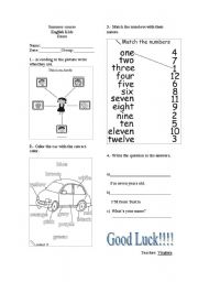 test for kids