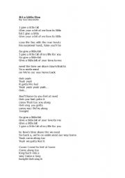 English worksheet: Song: Give a Little Bit