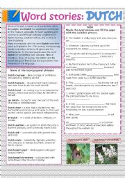 English Worksheet: Word stories: Dutch