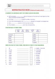 Simple Past Irregular Verbs Part I