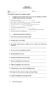 English worksheet: THE NIGHT OF THE STARS