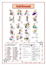 English Worksheet: FACIAL MOVEMENTS ( ways of looking, producing sounds etc.)