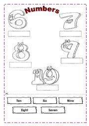 English Worksheet: Numbers