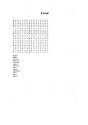 English Worksheet: Food puzzle
