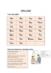 English Worksheet: SPELLING