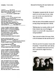 English Worksheet: Viva la vida - Coldplay