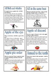 English Worksheet: English Idioms - A