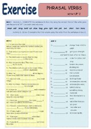 PHRASAL VERBS WITH 