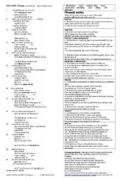 English Worksheet: Phrasal verbs in a song - Colbie Caillat - The little things