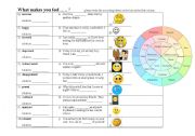 English Worksheet: Feelings - What makes you feel ..... ?