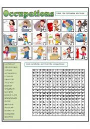 English Worksheet: OCCUPATIONS