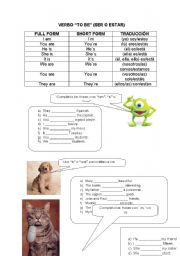 English Worksheet: To be