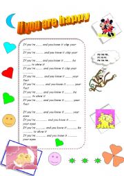 English Worksheet: If you are happy