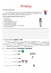 English Worksheet: Writing