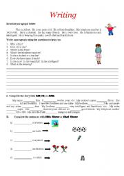 English Worksheet: Writing