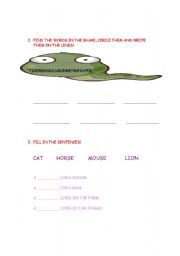 English worksheet: English test for young learners(worksheet 2)