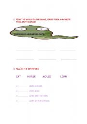 English Worksheet: English test for young learners(worksheet 2)