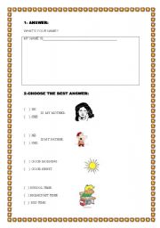 English worksheet: FOR CHILDREN 1