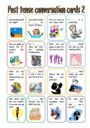 Past tense conversation cards 2