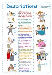 English Worksheet: describing people - 2 pages