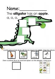 English worksheet: alphabet a 