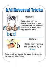 English Worksheet: Sp Tricks Poster 1 - BD Reversals