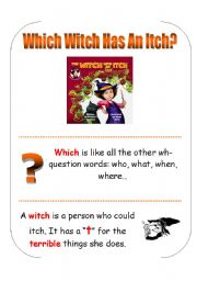 English worksheet: Sp Tricks Posters 3 - Which/Witch