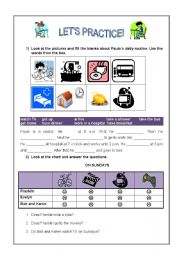 English Worksheet: Simple Present Activities