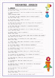 English Worksheet: Reported Speech