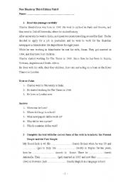 English Worksheet: New Headway Elementary test