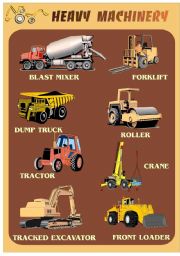 English Worksheet: HEAVY MACHINERY