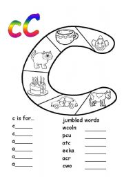 English Worksheet: c words