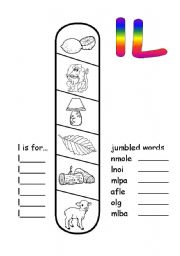 English Worksheet: l words