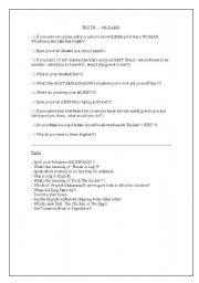 English Worksheet: Truth .. Or Dare!