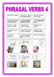 English Worksheet: PHRASAL VERBS 4