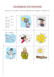 English worksheet: Describing the Weather