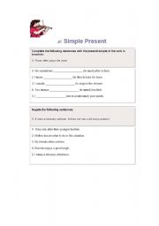 English Worksheet: Simple Present