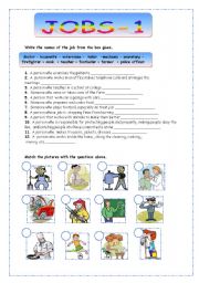English Worksheet: JOBS