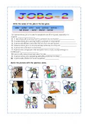 English Worksheet: JOBS