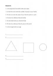 English Worksheet: getting to know you