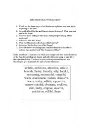 English Worksheet: Prestige Follow-up Activities