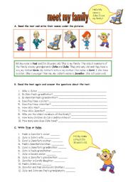 English Worksheet: My family 2 (27.07.09)