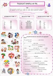 English Worksheet: Present simple of BE