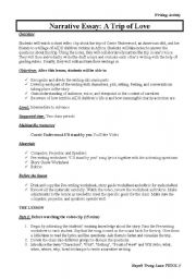 English Worksheet: Use a Youtube Video to Teach Narrative Writing