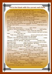 English Worksheet: Verb Tenses revision 1